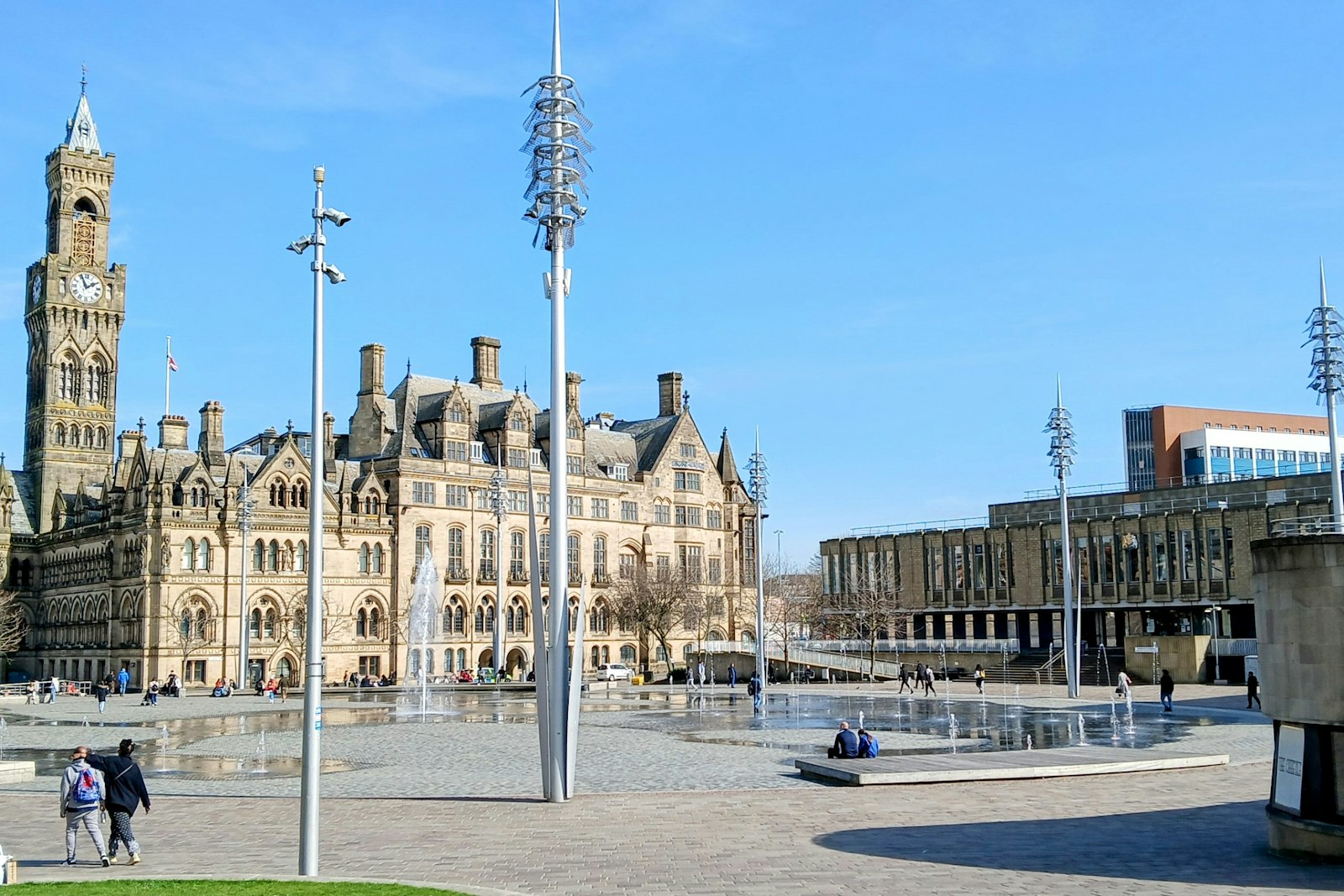Bradford city centre skyline, West Yorkshire, inside the 01274 area