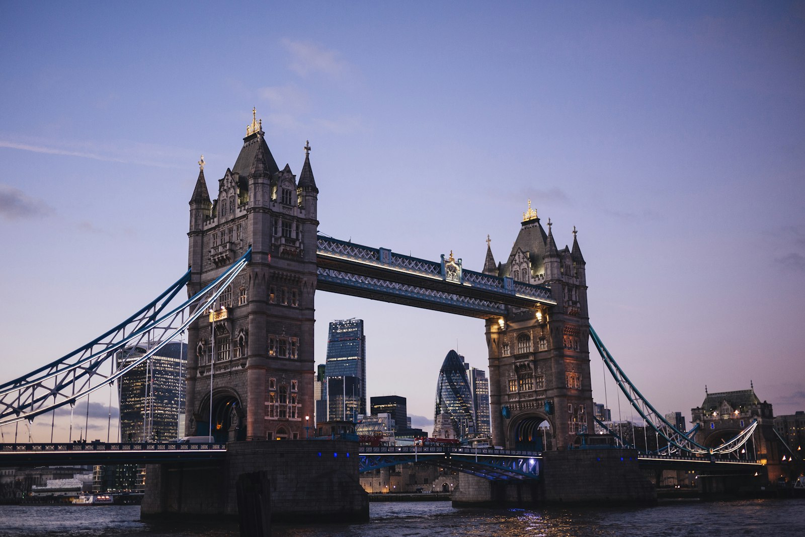 London skyline with Tower Bridge and the City, the area covered by the 020 code