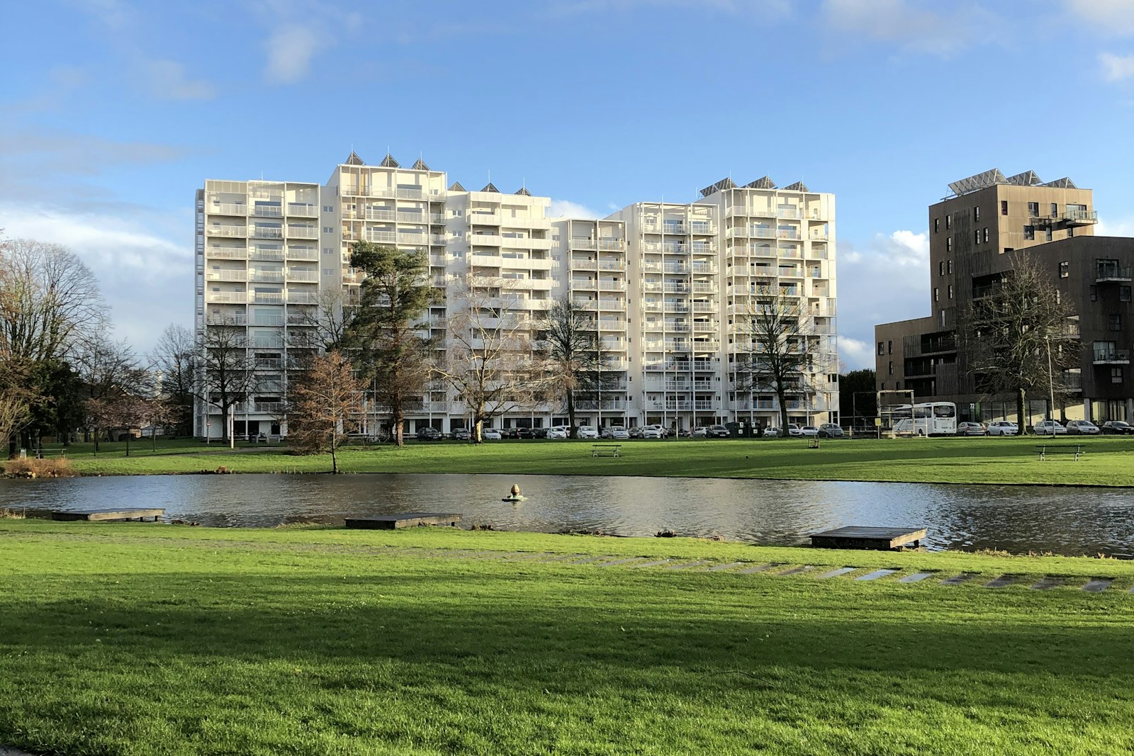 Stadsgezicht van Kortrijk in de Leiestreek