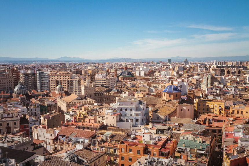 Vista panorámica de Valencia, zona del prefijo 96