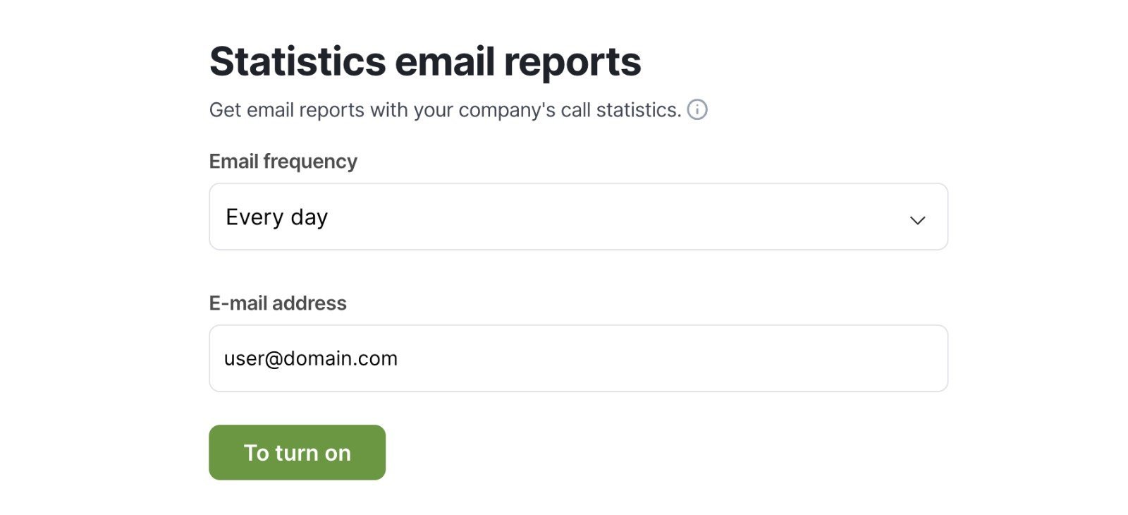Email reports overview