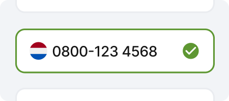 Choose phone number screenshot