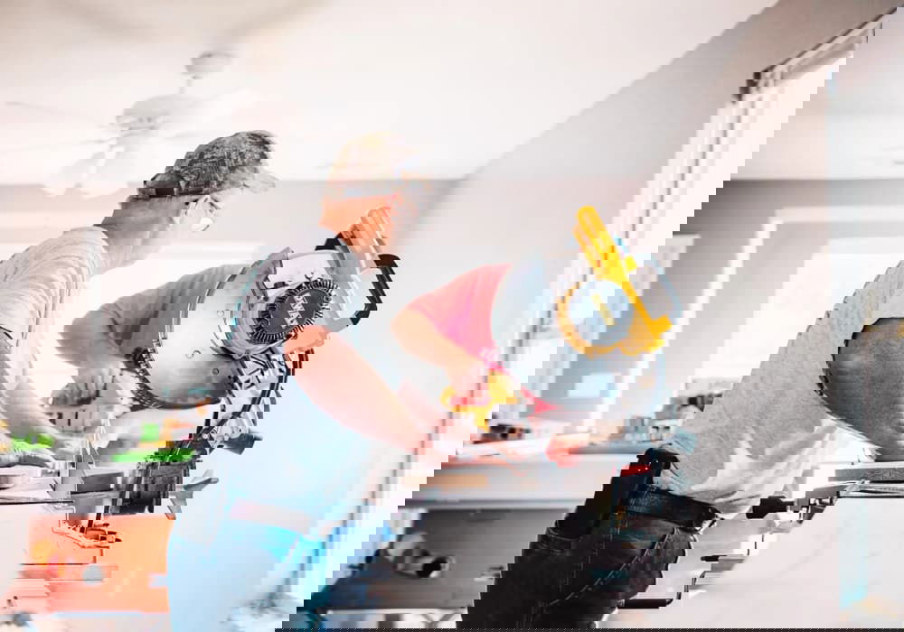 Baubeschäftigter auf einer Baustelle