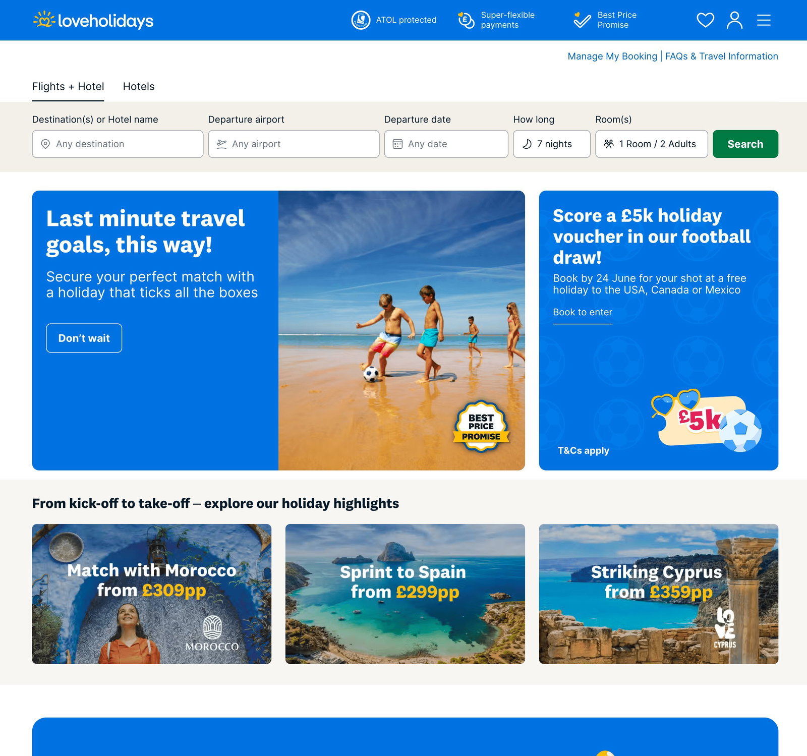 loveholidays website