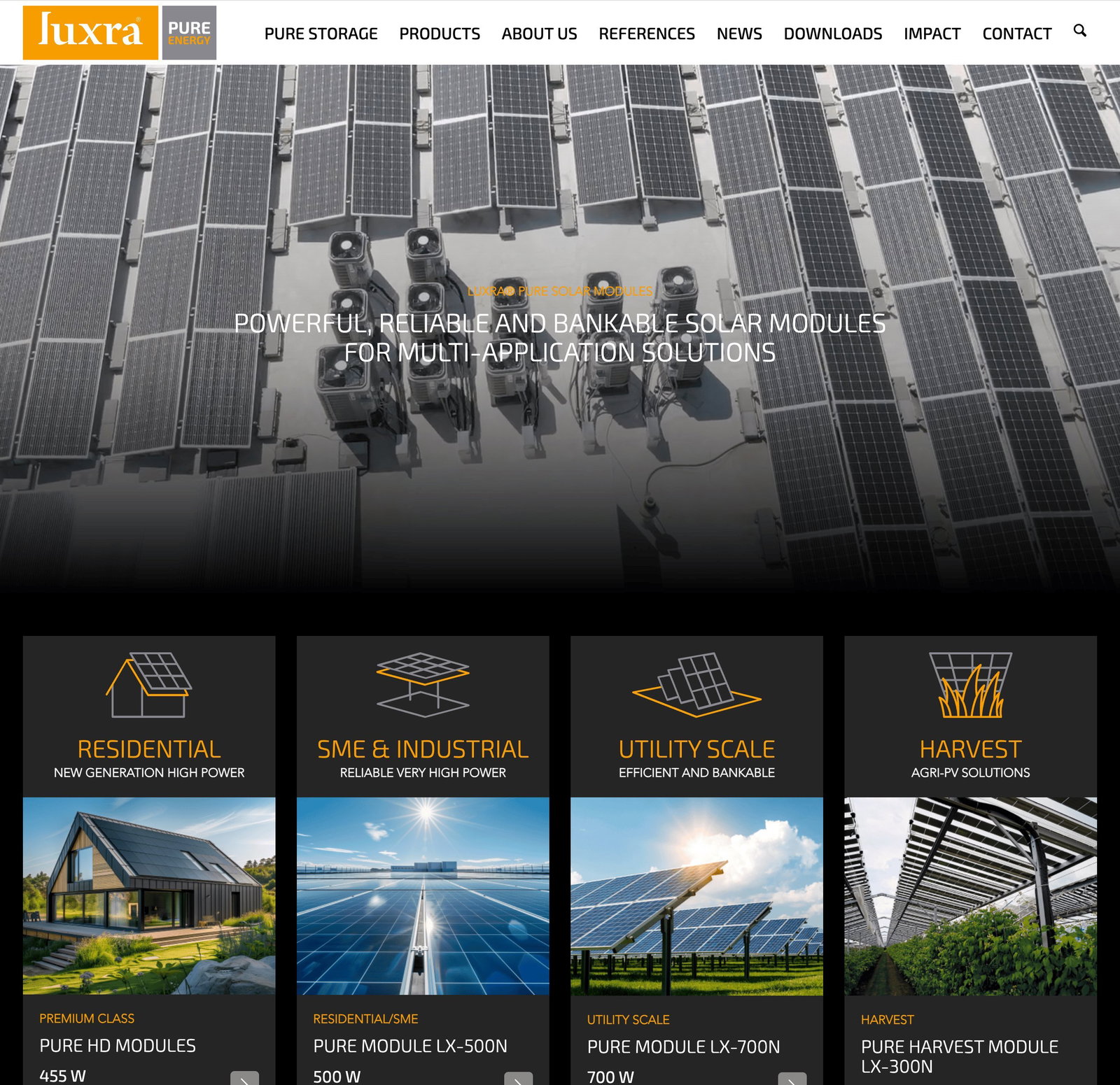 Luxra website